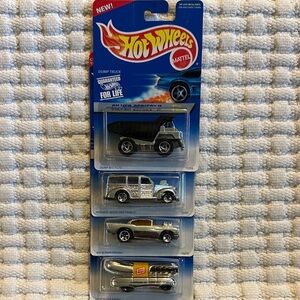 1995 Mattel Hot Wheels Die-Cast Vehicle Set - Silver Series II 🆕